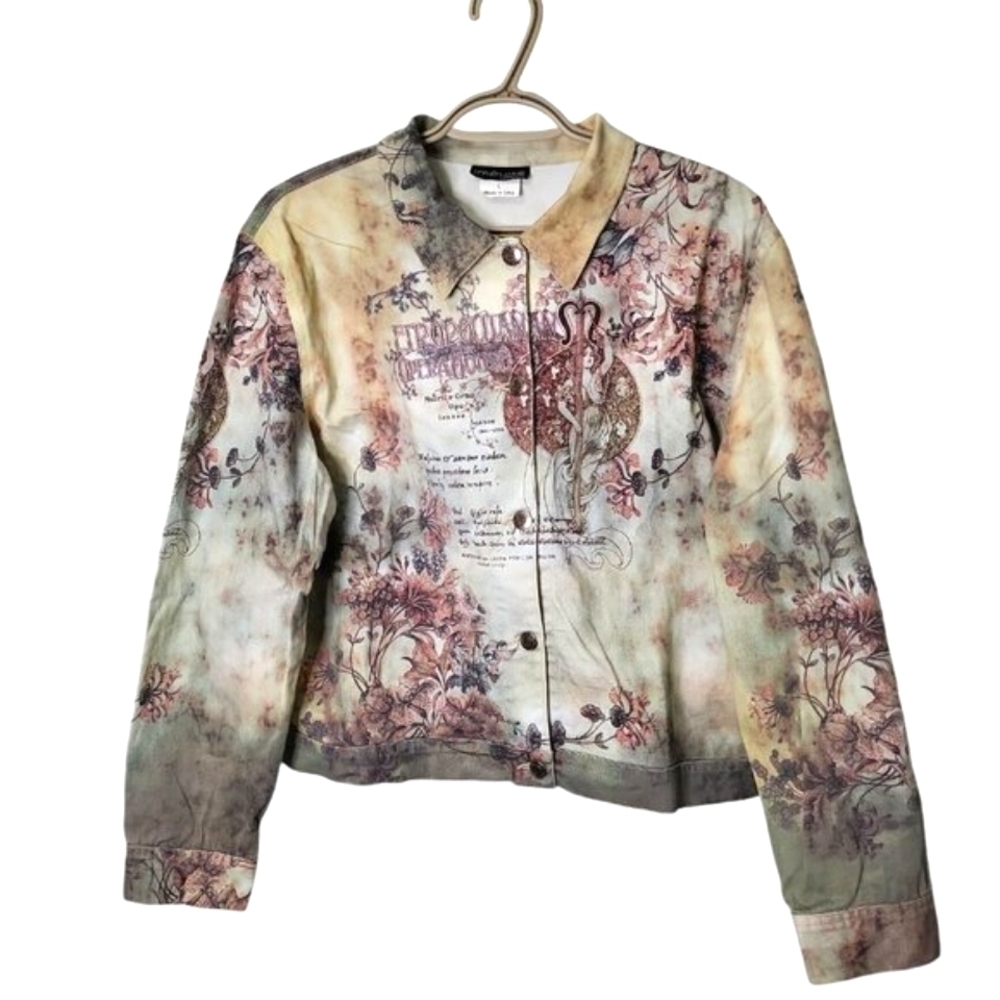 Impulse California Women's Jacket Size L Etropolian Operahouse All Over Print